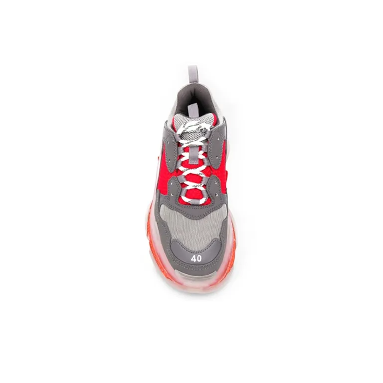 Balenciaga Triple S Sneaker 'Clear Sole Grey Red'-4