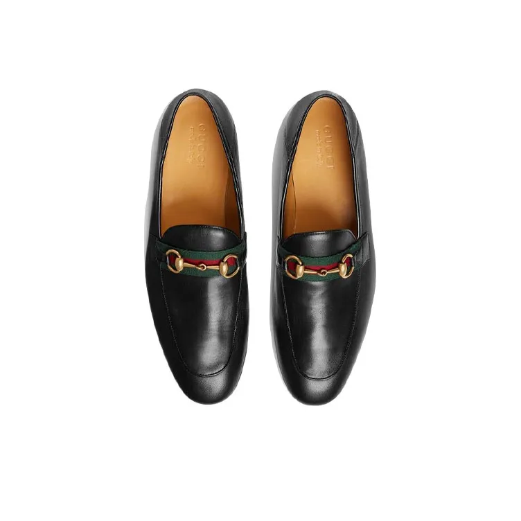 GUCCI Horsebit-detail Leather Loafers-3