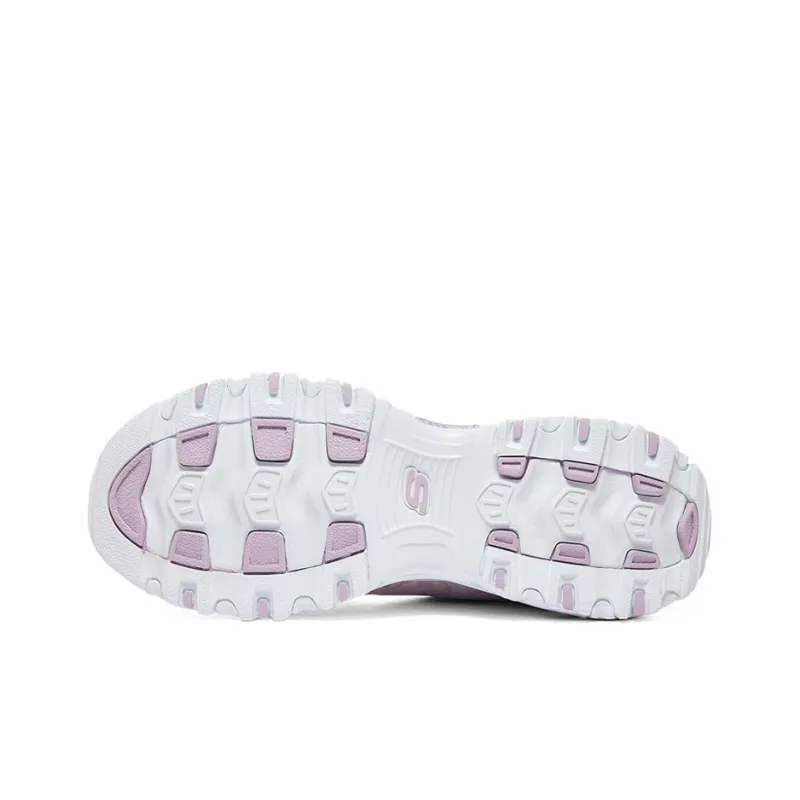 Skechers D'LITES 1.0 Anti Slip And Wear Resistant Breathable Low Top Chunky Sneakers Women's Lavender-4