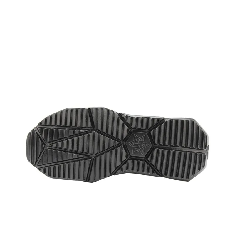NORVINCY Chunky Sneakers Unisex Low Top Black White-4