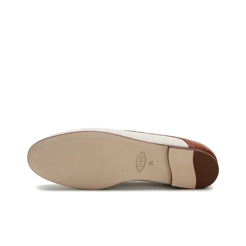 TOD'S Croc embossed Panel Loafers Women's-5