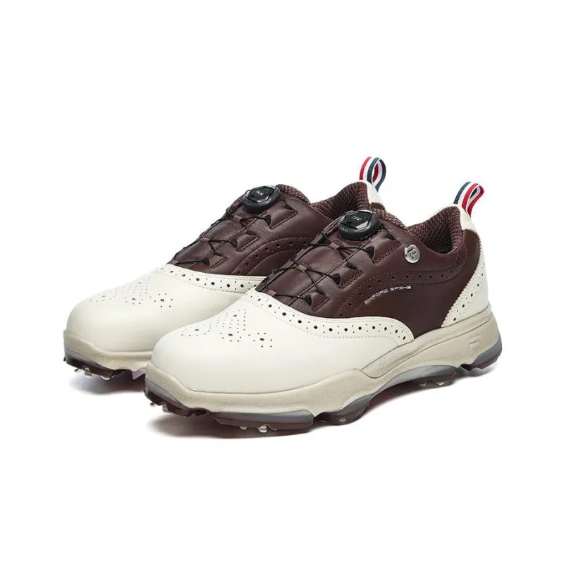 FILA Golf Oxford Spike Sneakers 'White Brown'-2