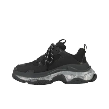 Balenciaga Triple S Clear Sole Black Ivory Women's