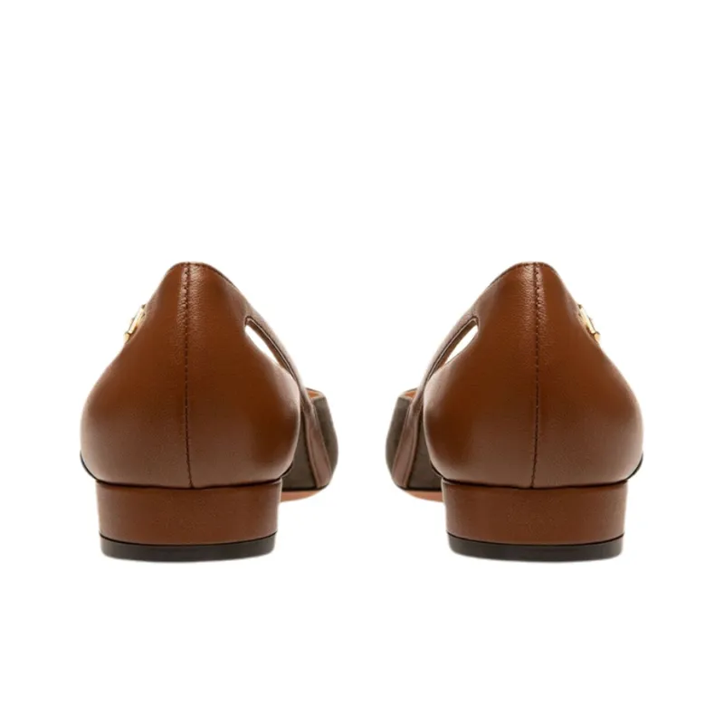 BALLY Elsa Flat Women's Casual Shoes Women's Brown-3