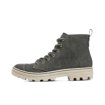 Skechers Roadies Abrasion Resistant Coverage High Top Canvas Shoes Women's Charcoal Gray