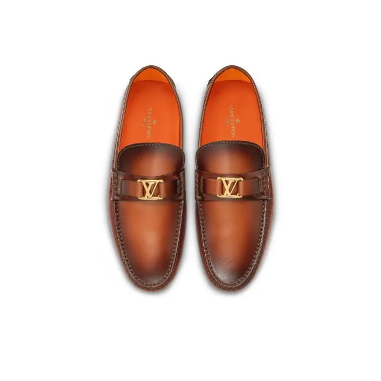 LOUIS VUITTON Hockenheim Casual Shoes Men Chestnut/Orange-3