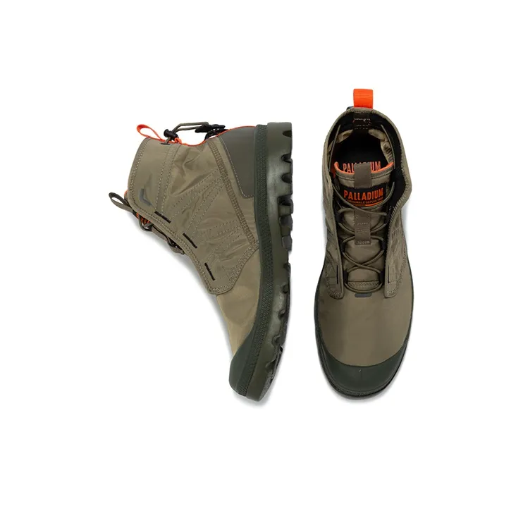 Palladium Pampa Travel Lite Slip Resistant, Abrasion Resistant, Lightweight High Top Canvas Shoes Unisex Dark Green-3