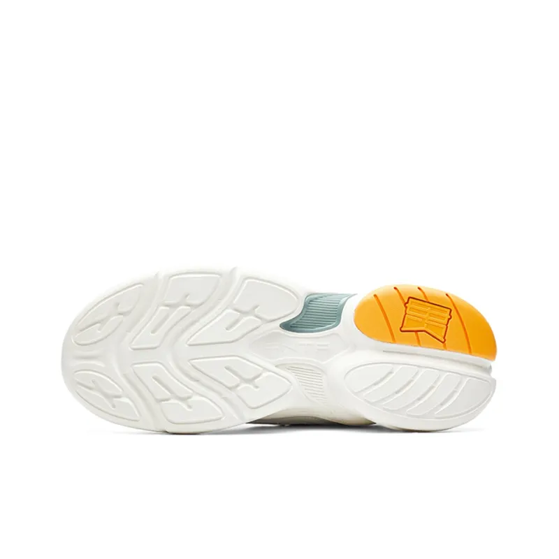 Anta Life Collection Cushioning Anti Slip And Wear Resistant Low Top Chunky Sneakers Men's White Blue-3