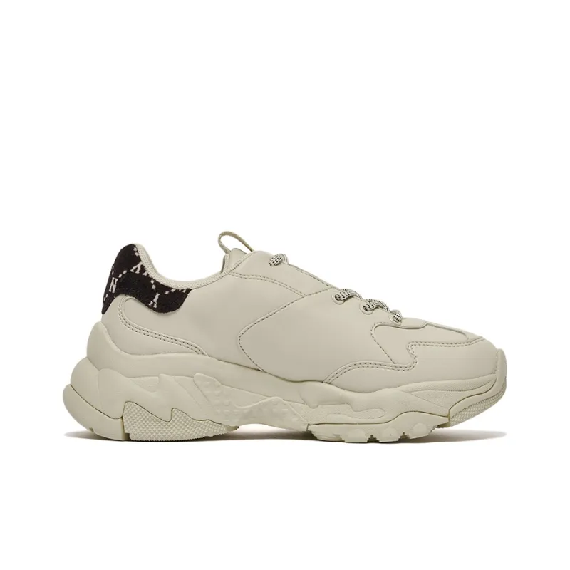 MLB Big Ball Chunky Chunky Sneakers Unisex Low Top Beige/Black-1