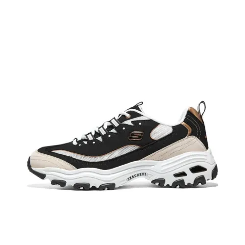 Skechers D'Lites 1.0 Chunky Sneakers Men Low-Top Black/Gold