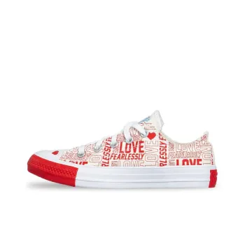 Converse Love Fearlessly Chuck Taylor All Star Low Top Red Women's