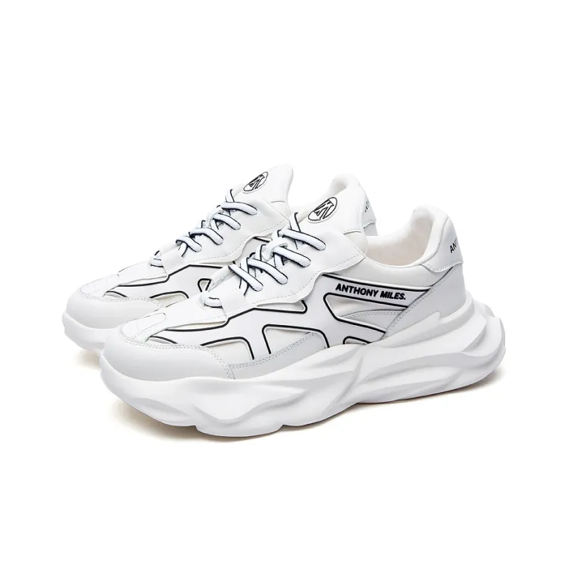 Anthony Miles Chunky Sneakers Men Low Top White-1