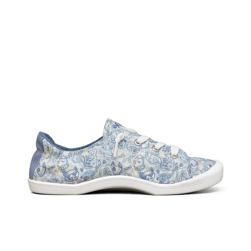 Skechers Beach Bingo Low Top Canvas Shoe Blue/White Women's-1