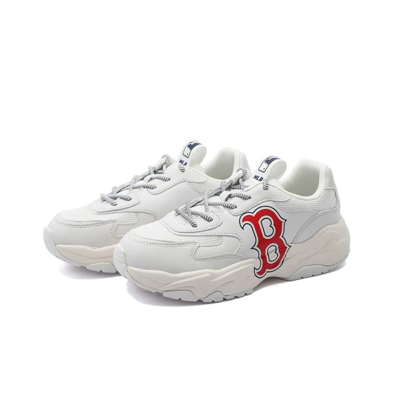 MLB Big Ball Chunky Boston Red Sox Wear Resistant Lightweight Height Increasing Low Top Chunky Sneakers Unisex Red-2
