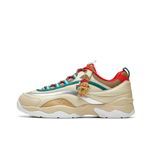 FILA FUSION Ray 1 Chunky Sneakers Men Low-Top Fire Red/Beige