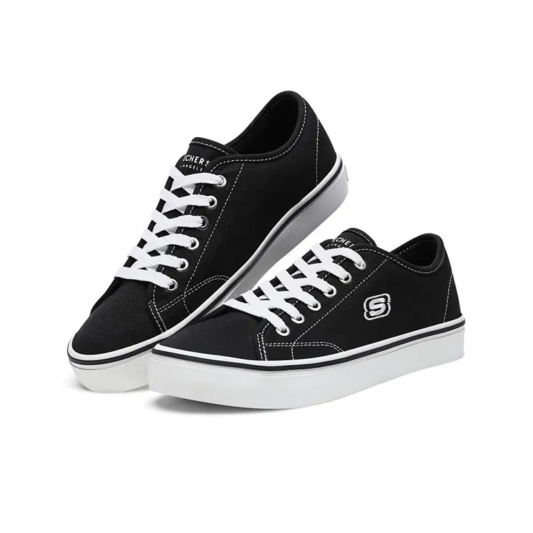 Skechers Cupsole 1 Low Canvas Shoes Black Women's-2