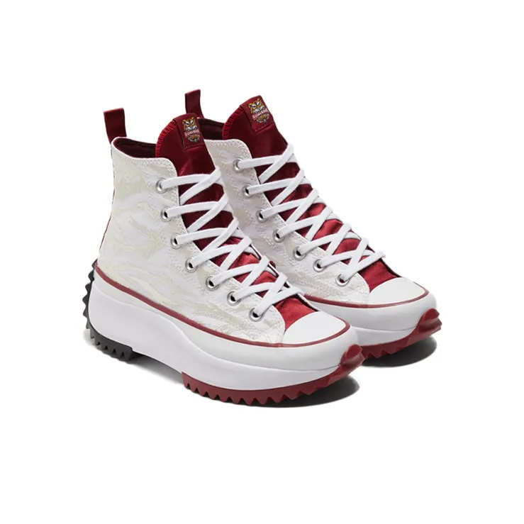 Run Star Converse Hike High 'Chinese New Year White University Red'-2