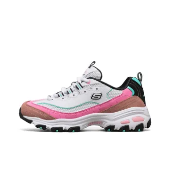 Skechers D'Lites 1.0 Chunky Sneakers Women's Low Top White/Pink/Blue