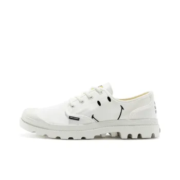 Smiley X Palladium Pampa Canvas Shoes Unisex Low Top White