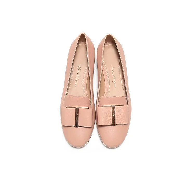 FERRAGAMO Sarno Collection Flat Shoes Women's Nude Pink-3
