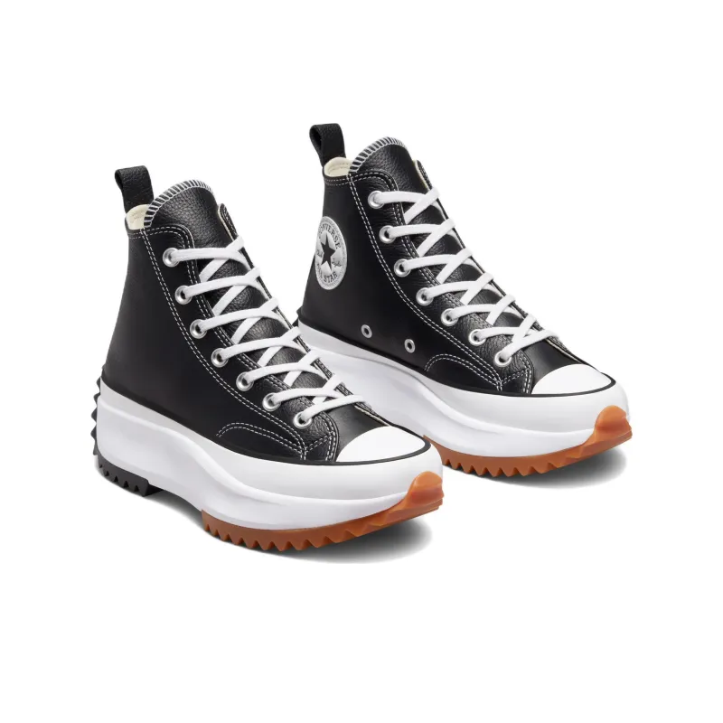 Converse Run Star Hike Hi Black Leather White-2