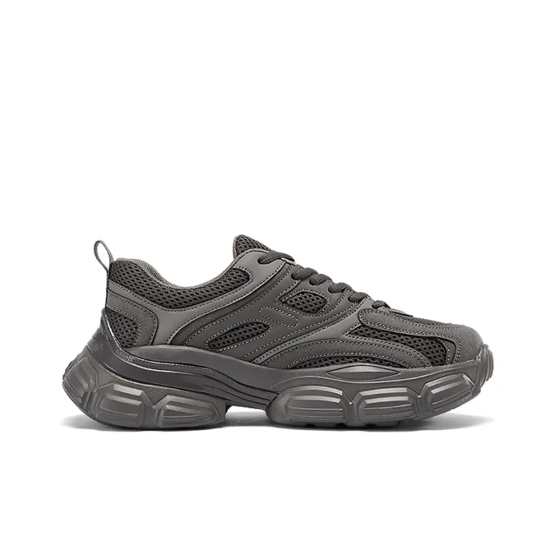 DAPHNE Chunky Sneakers Women's Low Top Black/White/Coffee-2