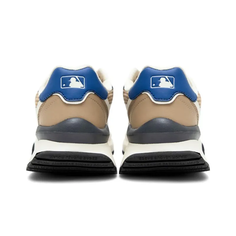 MLB Chunky Runner Anti Slip Wear Resistant Low Top Chunky Sneakers Unisex Khaki White-3