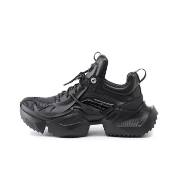 OGR Mecha Four Seasons Chunky Sneakers Unisex Low Top Black