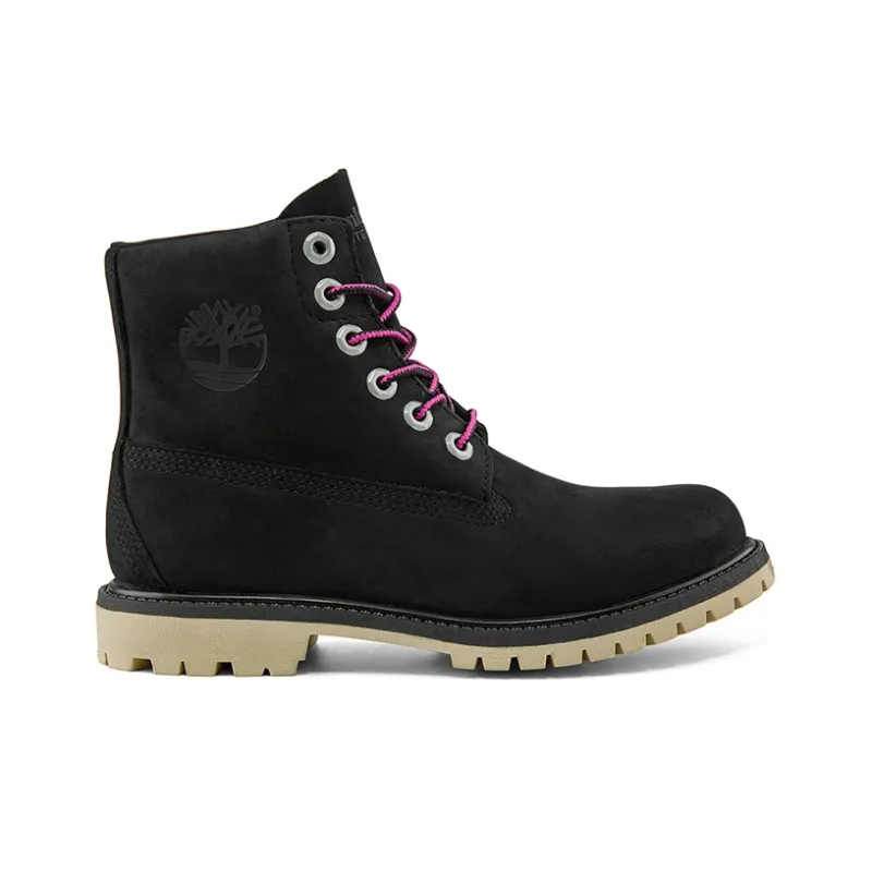Timberland Paninara Collarless 6 Inch Wide Fit Waterproof Boots 'Black Nubuck' Women's-1