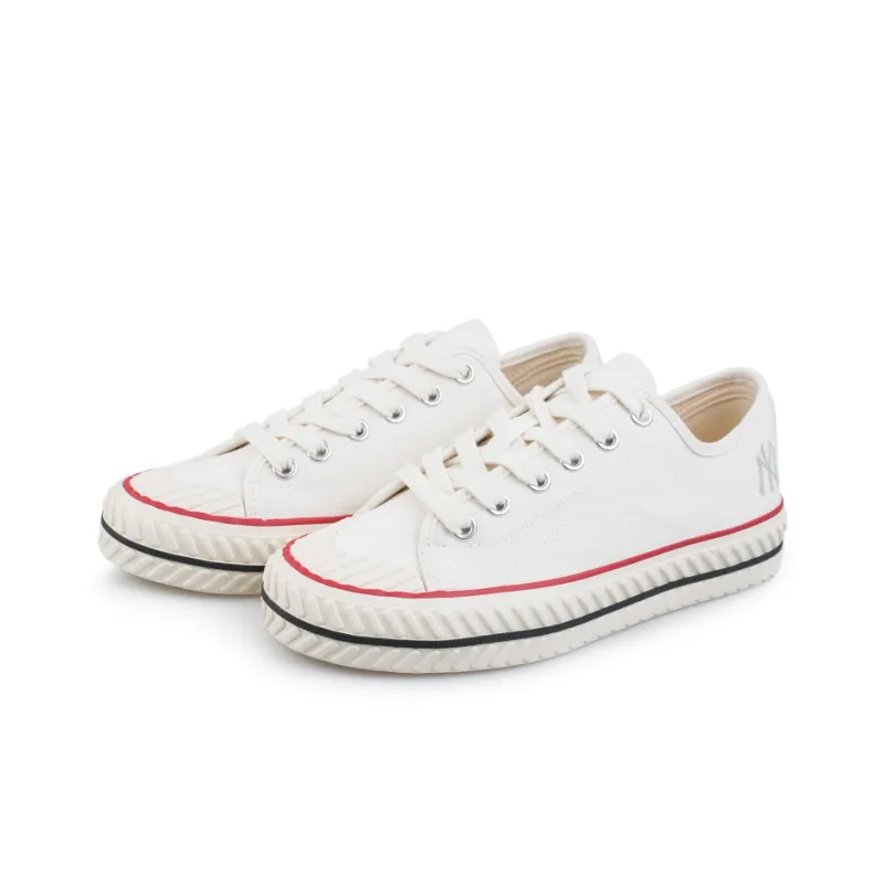 MLB Playball Anti Slip Wear Resistant Breathable Lightweight Low Top Canvas Shoes Unisex White-2
