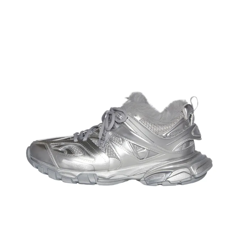 Balenciaga Track Faux Fur Silver-0