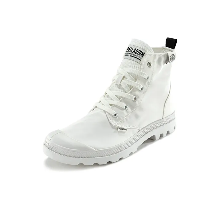 Palladium Mono Chrome III Anti Slip Wear Resistant High Top Canvas Shoes Unisex White-1