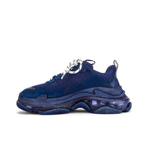 Balenciaga Triple S Chunky Sneakers Women's Low-Top Marine Blue