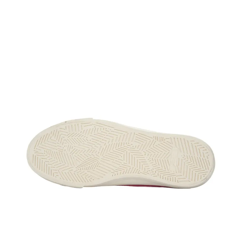 LiNing Wear resistant And Lightweight High Top Canvas Shoes Women's Pink White-3