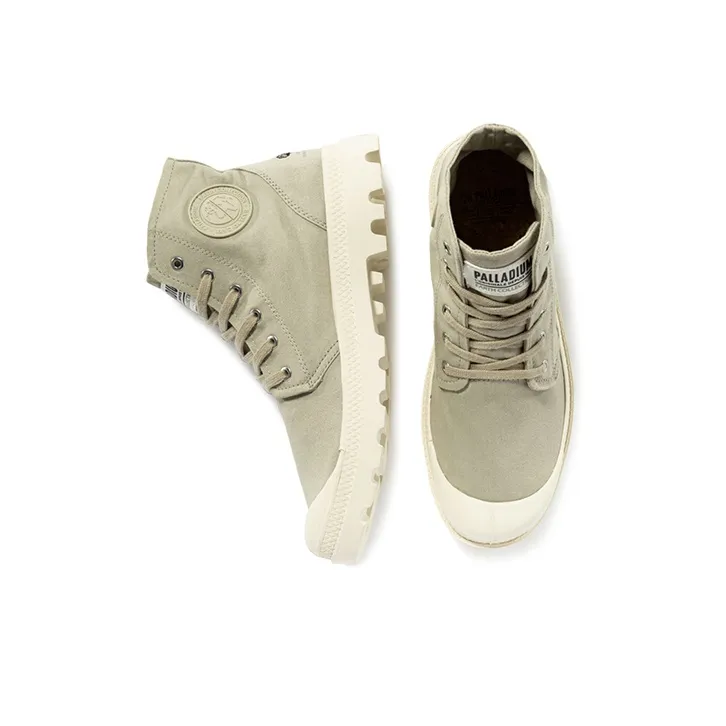 Palladium Pampa Hi Organic II Breathable Wear-Resistant Slip-Resistant High-Top Canvas Shoes Unisex Eucalyptus Green-3