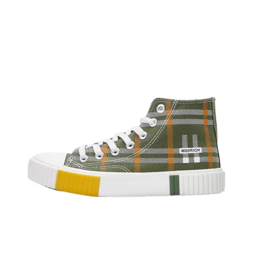 WARRIOR Canvas Shoes Unisex High-Top Green/Yellow