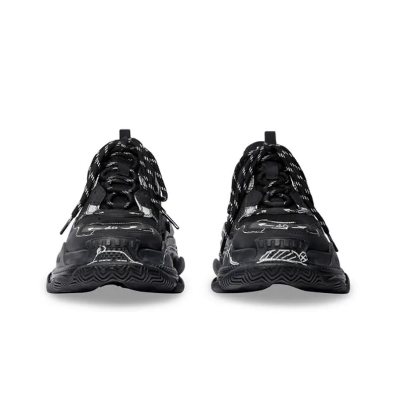 Balenciaga Triple S 'Black White'-4