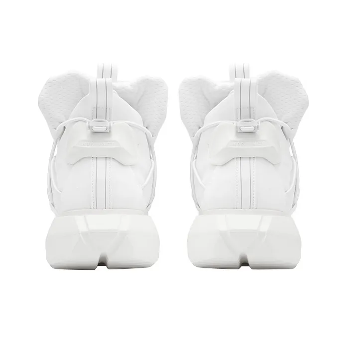 NORVINCY Height Increasing Mid Top Chunky Sneakers Unisex White-3