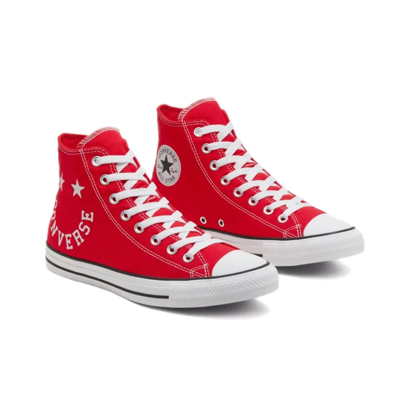 Converse Chuck Taylor All Star High 'Smiley University Red'-2