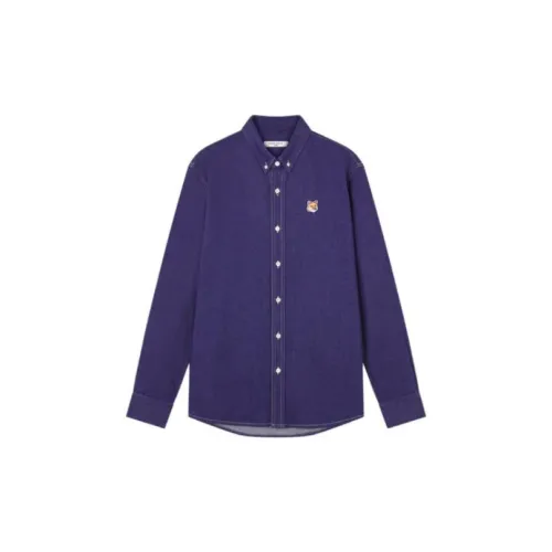 Maison Kitsuné Fox Head-motif Cotton Shirt