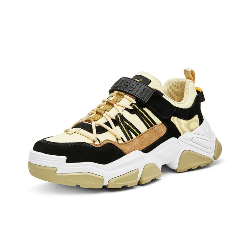 Lee Slip Resistant, Abrasion Resistant, Breathable, Height Increasing Low Top Chunky Sneakers Men's Dark Khaki-2