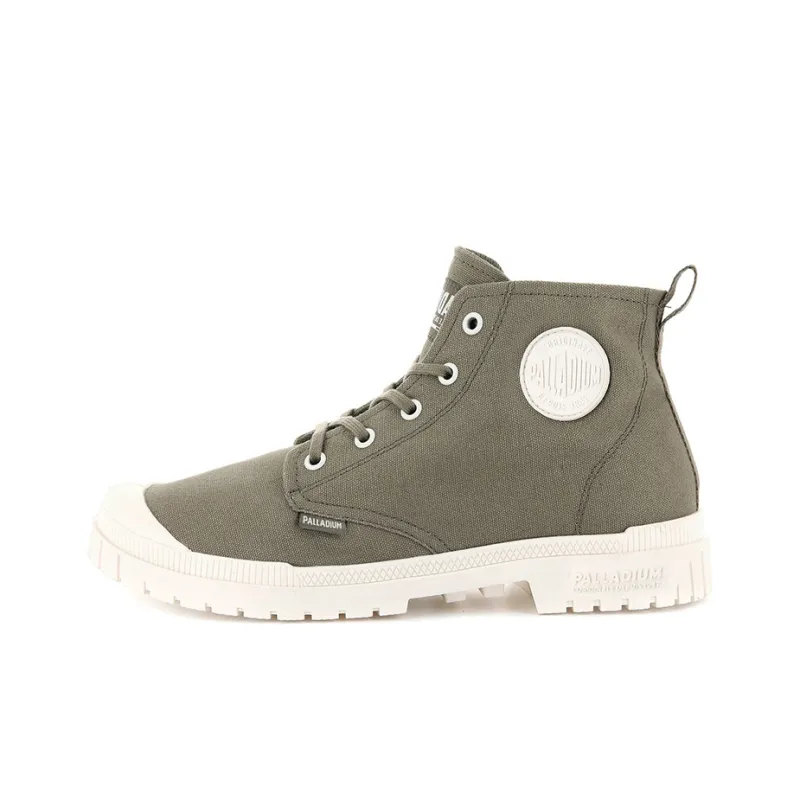 Palladium Pampa Sp20 Hi Canvas Anti-Slip And Wear-Resistant Breathable High-Top Canvas Shoes Unisex Dark Green-0