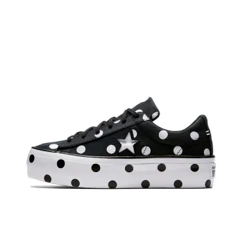 One Star Women's Converse Platform Ox 'Black White' Women's
