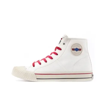 Palladium Palla Louvel Anti Slip And Wear Resistant Breathable High Top Canvas Shoes Unisex Star White