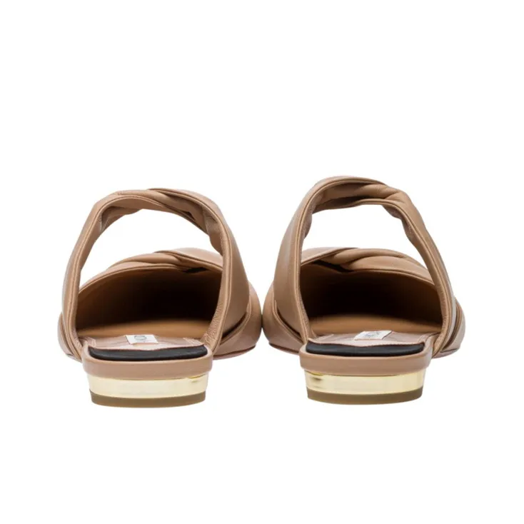 AQUAZZURA Twist Flat Women's Casual Shoes Women's Brown-4