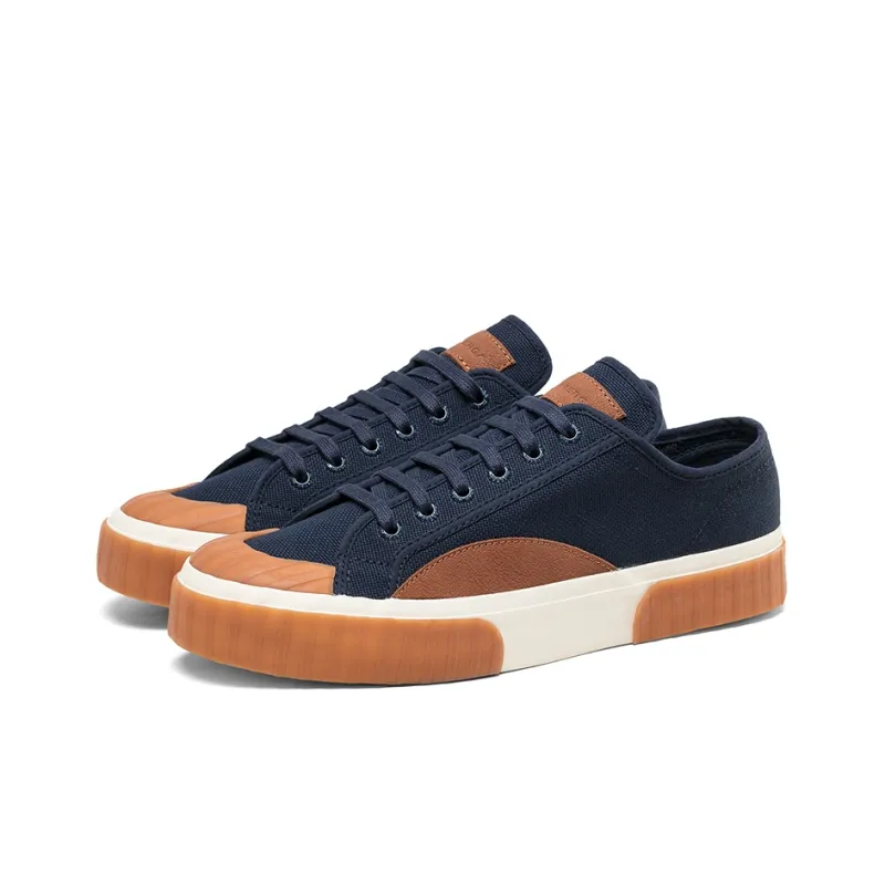 SUPERGA Canvas Shoes Men Low-Top Navy Blue-2