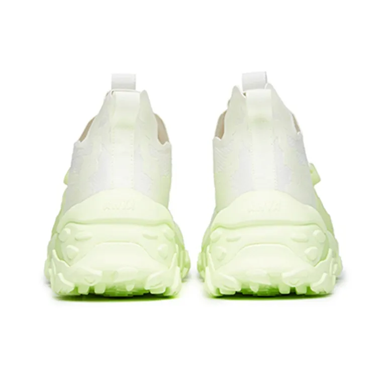 ANTA Chunky Sneakers Men Low Top White/Neon Green-4
