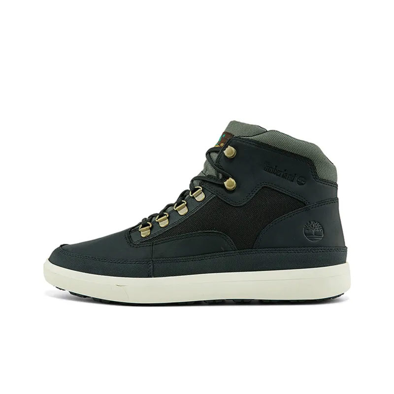 Timberland Ashwood Park Mid Leather And Fabric Hiker Boots 'Black'-0