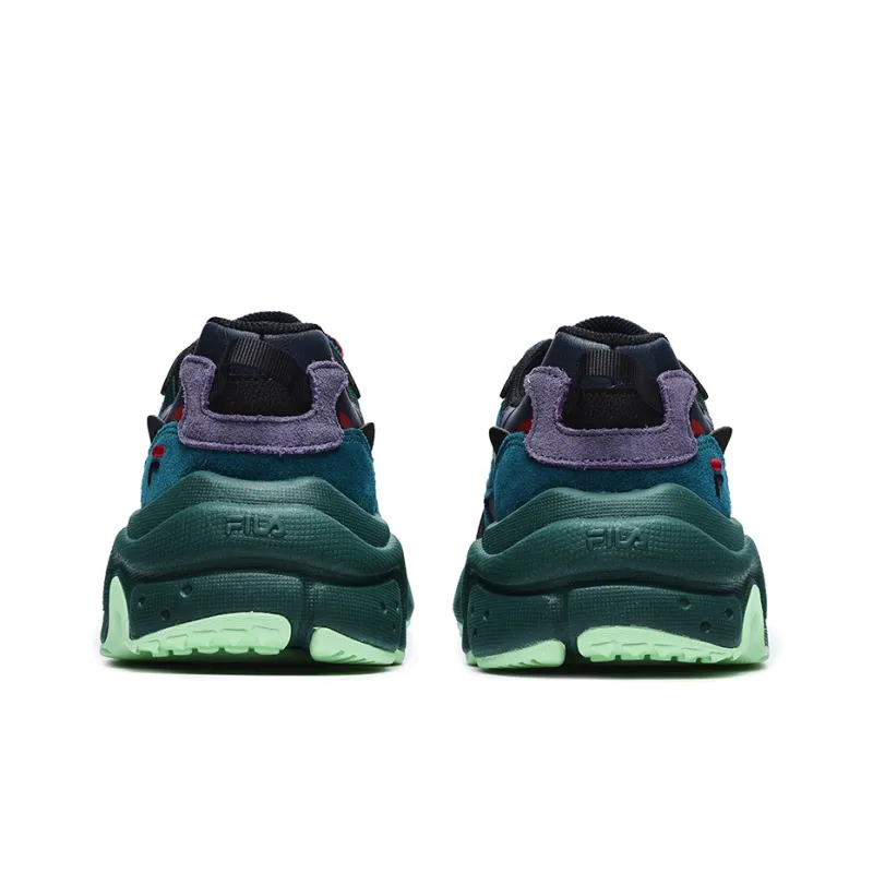 FACETASM x FILA FUSION Low Top Chunky Sneakers Women's Black Green-3
