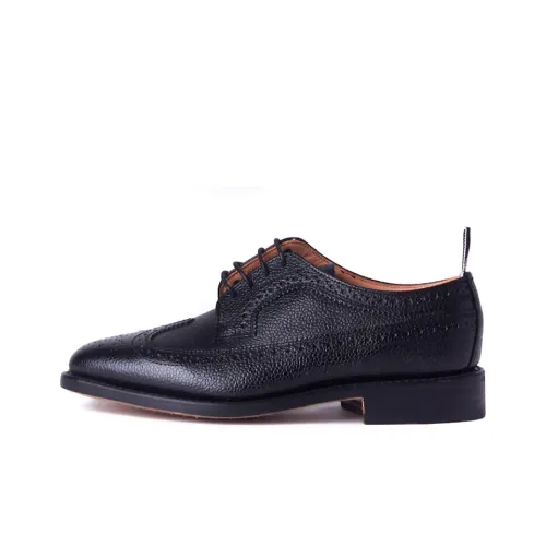 THOM BROWNE Grain-textured Leather Oxfords